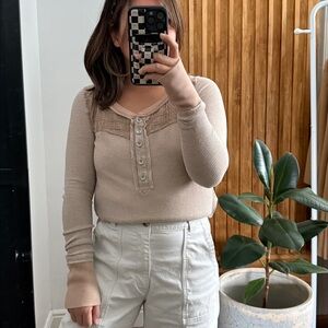 Free People We The Free Basic Thermal Top. S